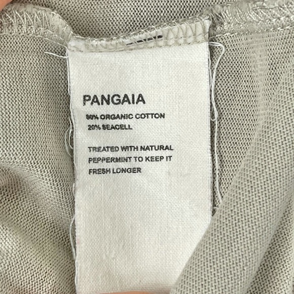 Pangaia Seaweed Fiber Long Sleeve Crop Tee Stone - Picture 8 of 9